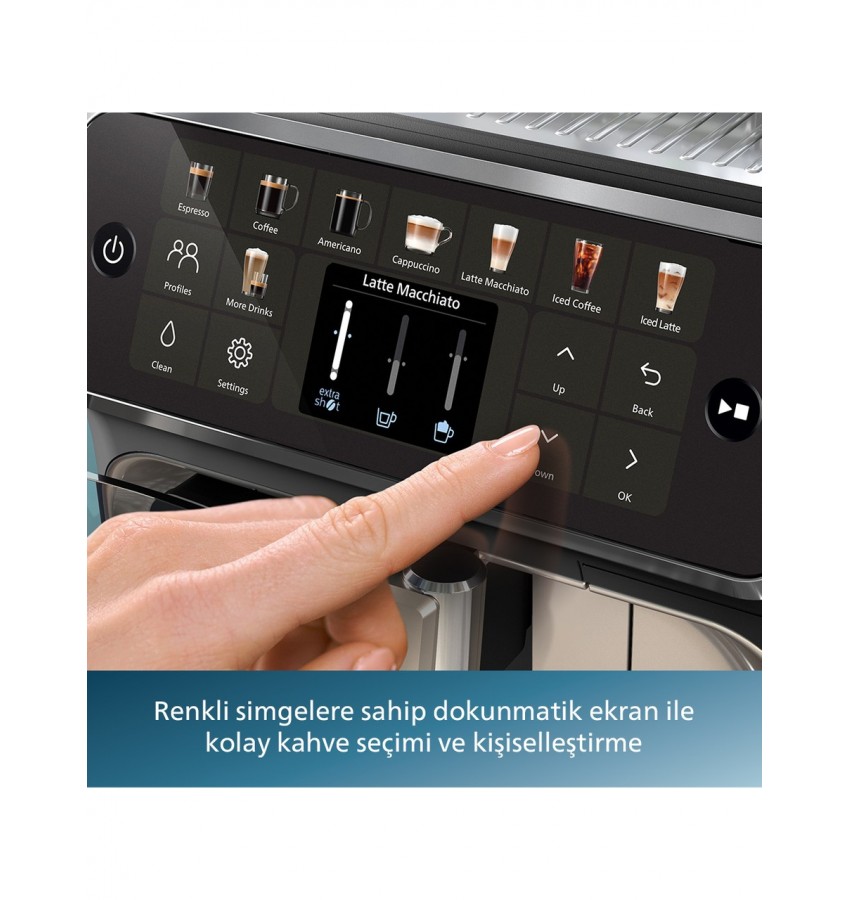 Philips 8000 Serisi Café Aromis Kahve Makinesi, Evde Kafe Kalitesi, 54 farklı içeçek, EP8757/20