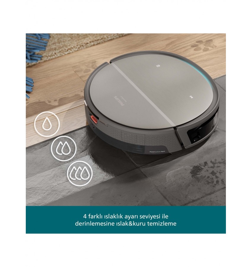 Philips XU9100/10 Homerun 9000 Serisi Islak Temizlik Yapabilen Robot Süpürge (Philips Türkiye Garantili)