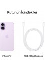 Apple iPhone 17 256 GB: ProMotion teknolojisine sahip 6.3 inç ekran, A19 Çip, Daha Pratik Grup Selfie’leri İçin Yeni Center Stage Ön Kamera, Çizilmelere Karşı Daha Dayanıklı; Lavanta